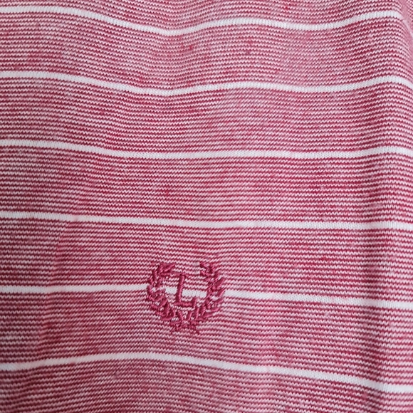 Lincoln Red T-Shirt Short Sleeves with White Stripes - Picture 4 of 4